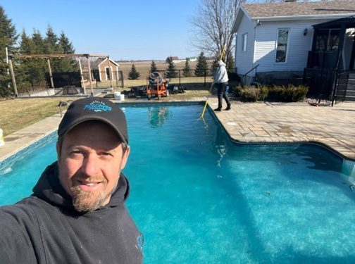 François Lemaire — sur le chantier — Piscines Lemaire Rive-Sud